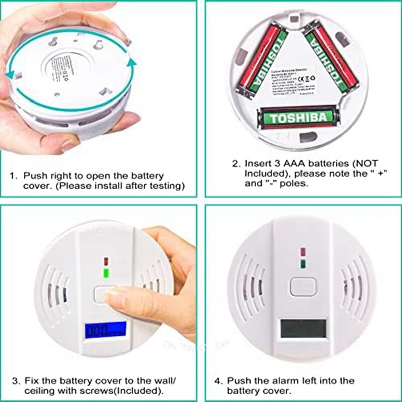 Carbon Monoxide Detector, Carbon Monoxide Alarm For Home, Warehouse, Carbon Monoxide Alarm Detector