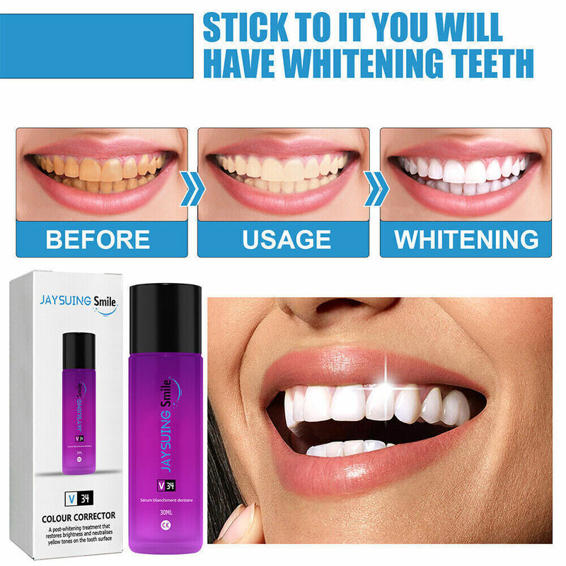 تبييض الأسنان جوهر سطع الأسنان إزالة البلاك نظافة الفم الطازجة التنفس نظيفة الفم التبييض الأسنان أدوات العناية بالأسنان 30 مللي