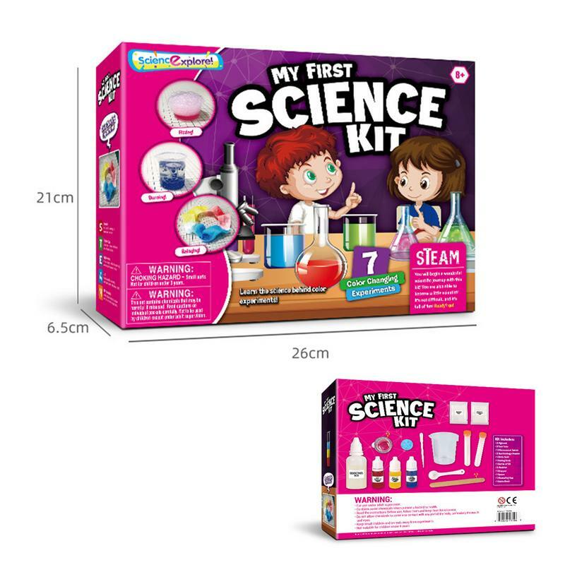 Kit Science Experiment para Crianças, cores misturadas, conjunto de materiais artesanais DIY, brinquedos educativos para crianças de 3 a 8 anos