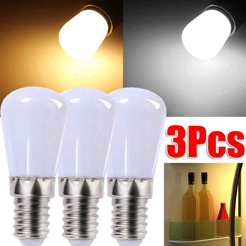 3PCS Led-lampen E12/E14 Kühlschrank Glühbirnen 220V LED Kühlschrank Lampen Schraube Birne für Kühlschrank display Schränke