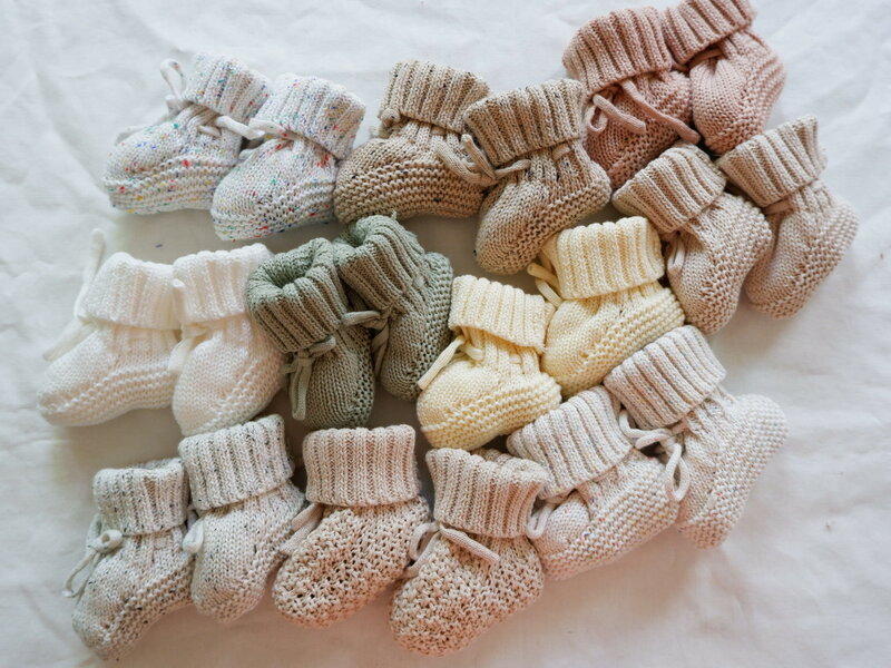 Chaussons tricotés en melon pour bébé, chaussettes chaudes unisexes pour tout-petits, chaussures mignonnes pour bébé, 100% coton, cadeau de douche, hiver
