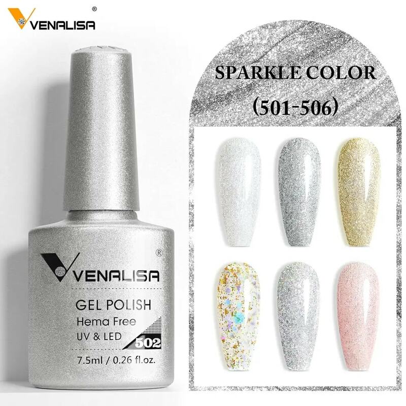VENALISA 7.5ml Nail Gel Polish VIP5 HEMA Free Semi Permanent Soak off UV LED Nail Gel Varnish Full Coverage Nail Gel Lacquer