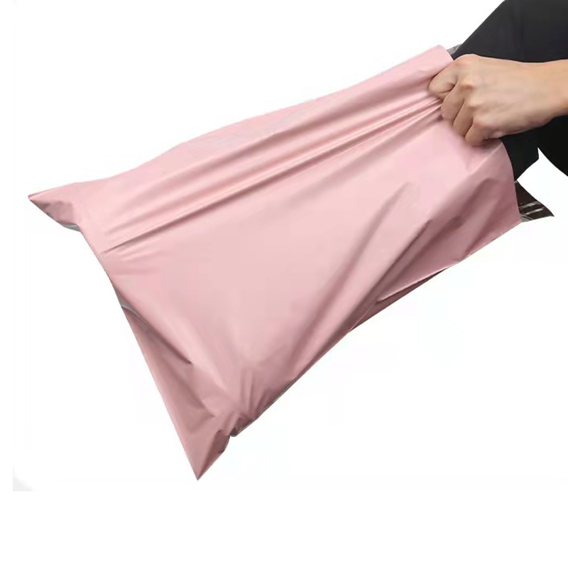 50 szt. Różowych opakowań worek do wysyłki kurierskich poli plastikowe samoprzylepne przesyłki ekspresowe koperty pocztowe etui pocztowe