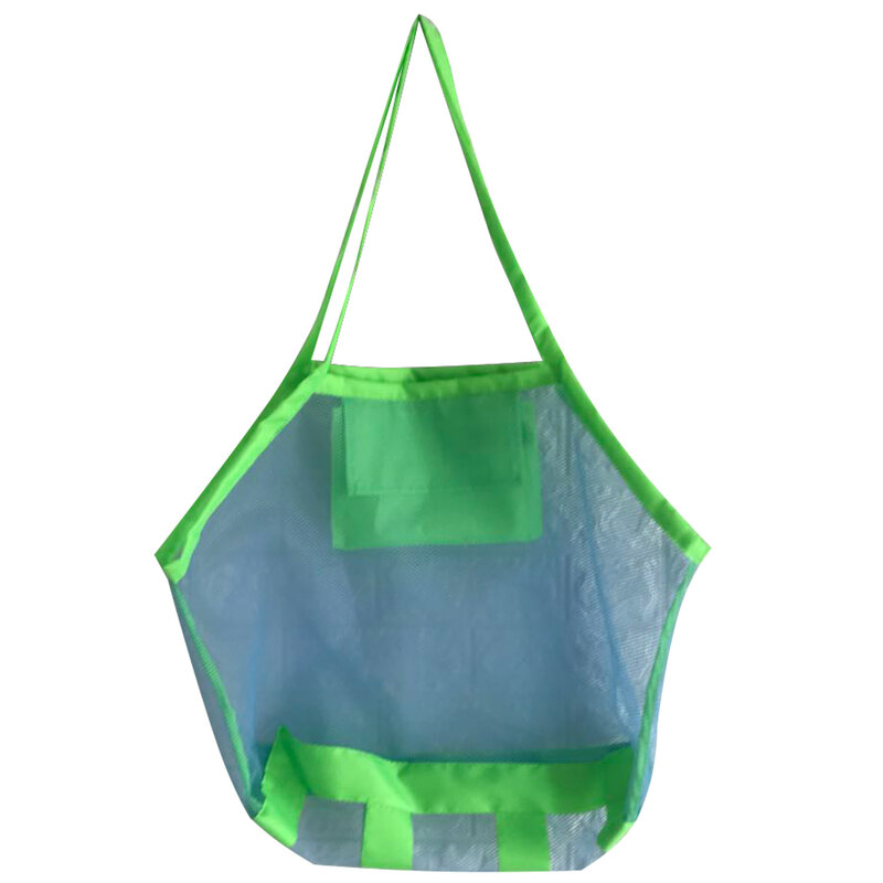 Уличная пляжная сетчатая ручная сумка, детская складная переносная пляжная сумка для хранения одежды и игрушек