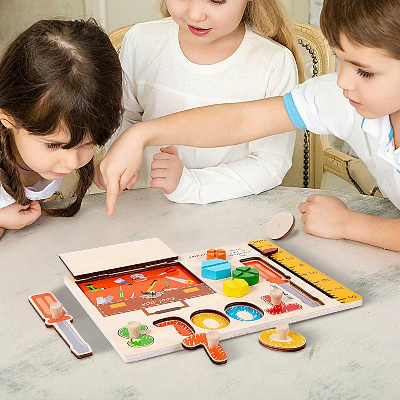 Montessori Board Montessori sensorische Zappeln Holzbretter Vorschule Lern aktivitäten Reisen Hand Rätsel Lernen & Bildung
