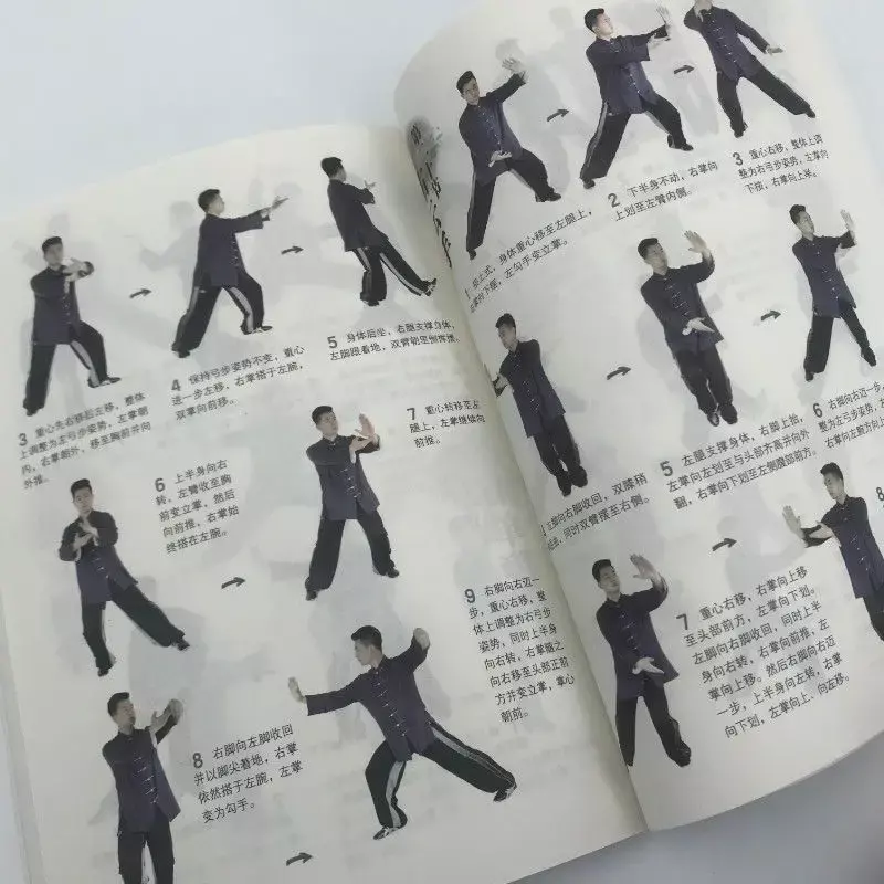 Taijiquan rutyny ilustrujące styl 56 Chen, 24 style Yang, chińskie sztuki walki, książki fitness