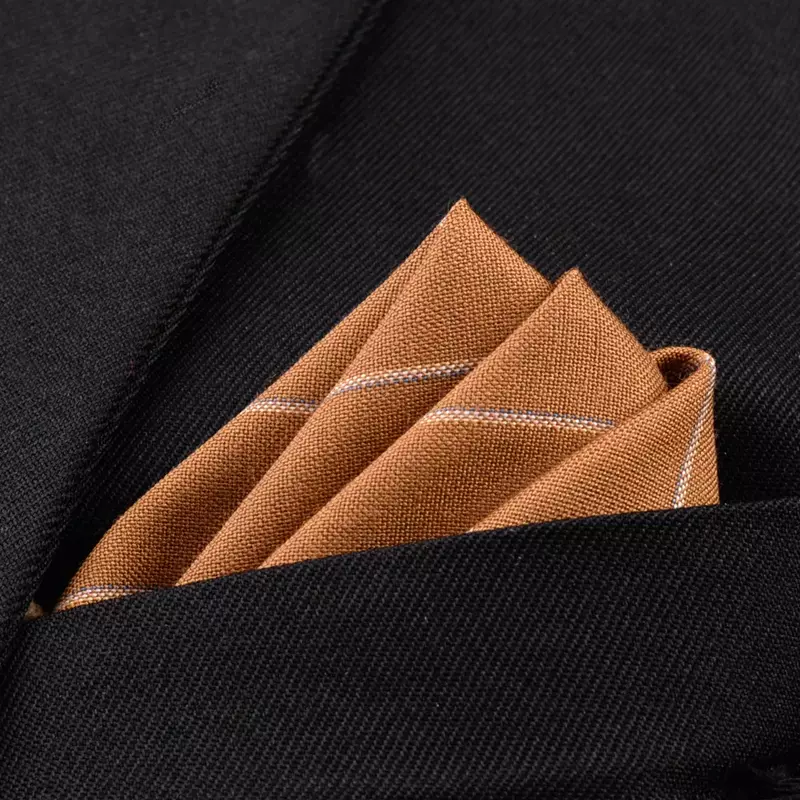 23cm Cotton Suit Pocket Square for Men Towel Square for Wedding Party Simple Plaid Handkerchief Suit Accessories Free Shipping