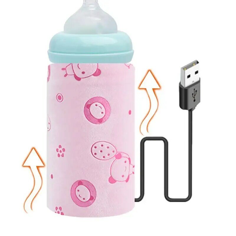 Portable Bottle Warmer USB Portable Milk Warmer Insulation Cover Rapid Heating Sleeve Travel Nursing Bottle Heat Keeper Baby
