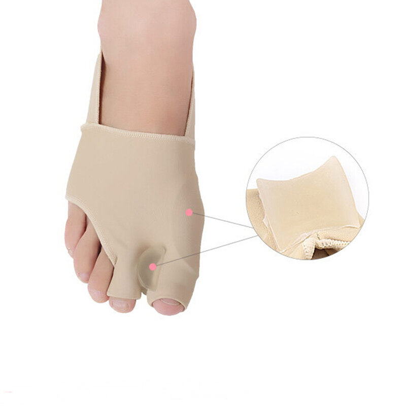1 Pair Gel Two Toe Splint Straightener Corrector Hallux Valgus Orthopedic Foot