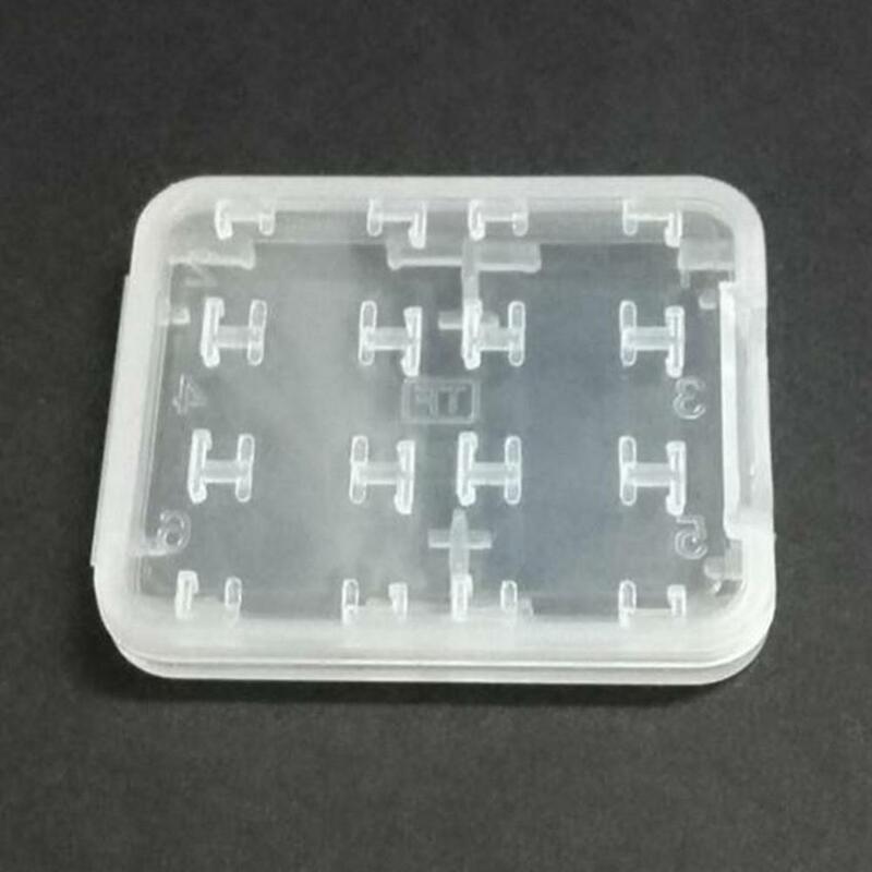 Caja de almacenamiento multifuncional para tarjeta de memoria, transparente, TF, SDHC, MSPD