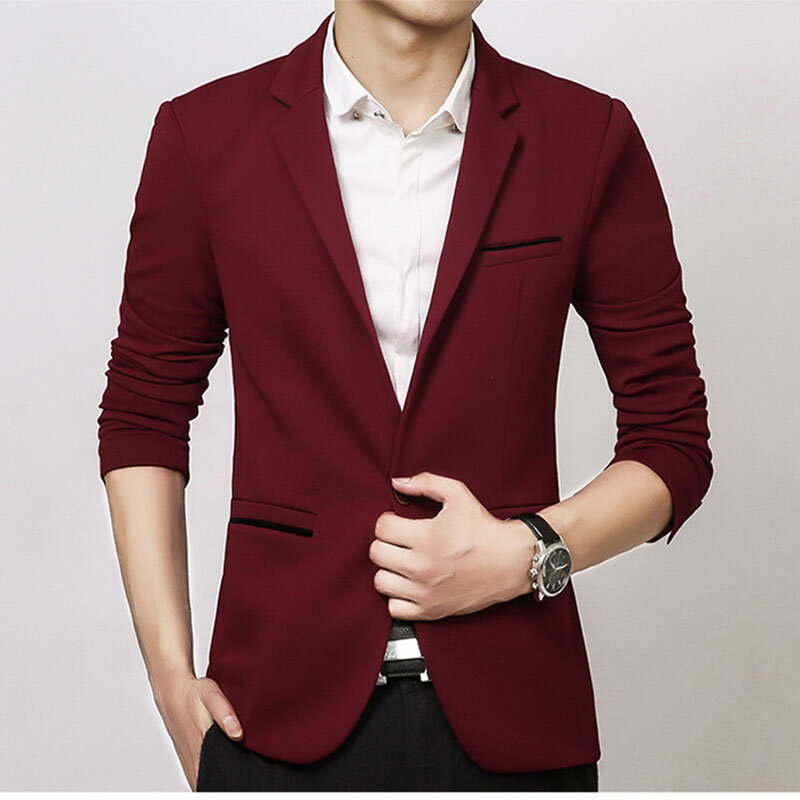 Blazer Casual da uomo di marca 2023 autunno New Fashion Slim Business Suit Coat Gentleman abbigliamento da uomo di alta qualità Homme M ~ 5XL
