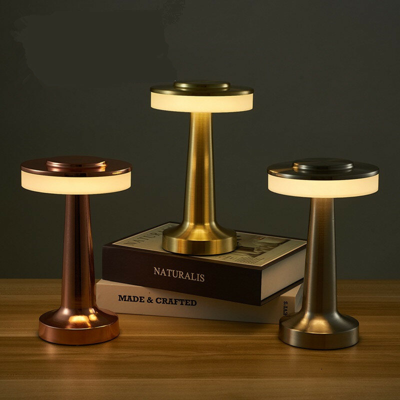 30Pcs Retro Dumbbell Table Lamp Led Touch Sensor USB ricaricabile Bar Restaurant Hotel Home Coffee Desk Decor Night Light