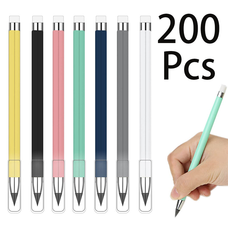 드로잉 아티스트용 초보자 연필 스케치 연필, 무잉크 연필, 지우개 포함 쓰기 연필, 200 개