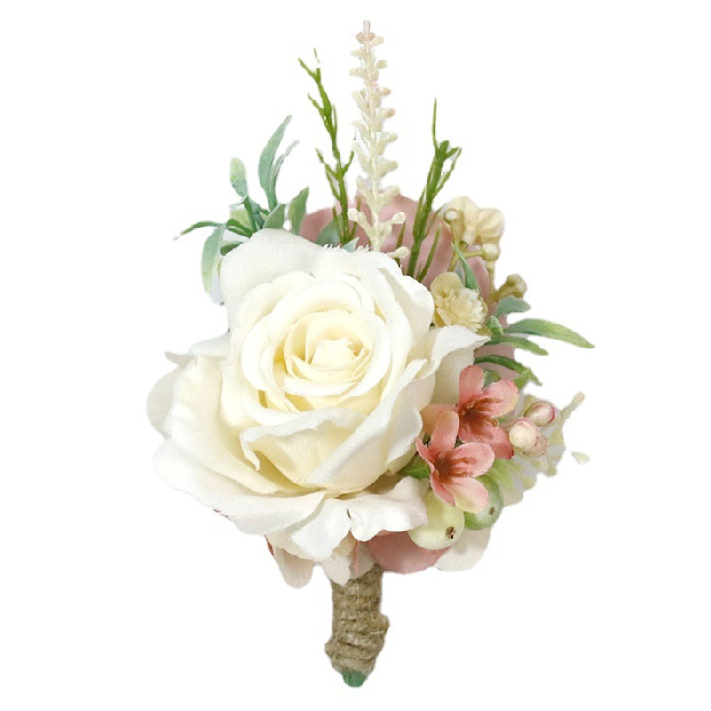 Różowy stanik ślubny Boutonniere różowa broszka kwiaty druhna przypinka dla gości akcesoria małżeńskie rekwizyty fotograficzne dla gości