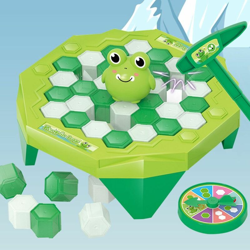 Plastikowa zabawka do łamania lodu kreatywna kaczka żaba zielona/niebieska/żółta zabawki dla dorosłych pingwina