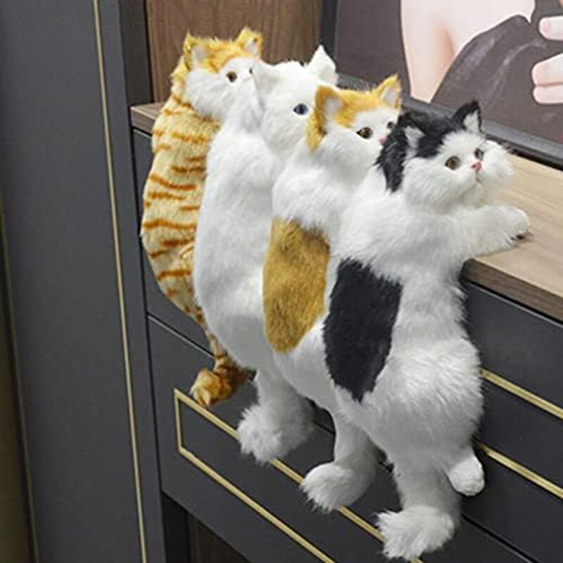 งานฝีมือจำลองของตกแต่งบ้านสัตว์เลี้ยงงานฝีมือของขวัญสุดสร้างสรรค์ทีวีแมวแขวนแมว
