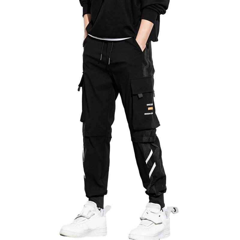 Мужские модные флисовые брюки-карго с несколькими карманами, Повседневная Уличная одежда, классные Джоггеры в стиле хип-хоп, повседневные брюки
