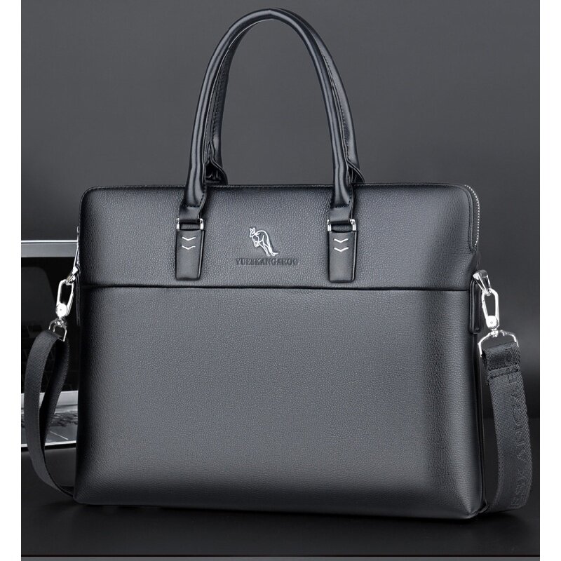 Винтажный кожаный портфель для мужчин, деловая сумка на ремне в горизонтальном стиле, мессенджер для офиса, мужская сумка для ноутбука 14 дюймов