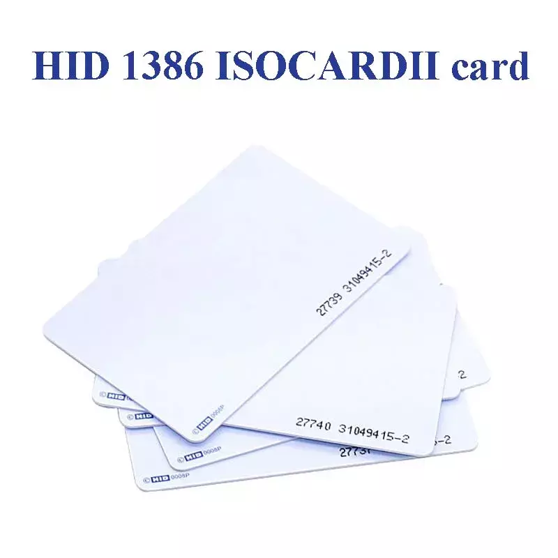 Tarjeta de Control de acceso ISOCARDⅡ, tarjeta de proximidad de PVC con Chip RFID, etiqueta NFC de 26 bits, 5/10 piezas, 125KHz, HID 1386