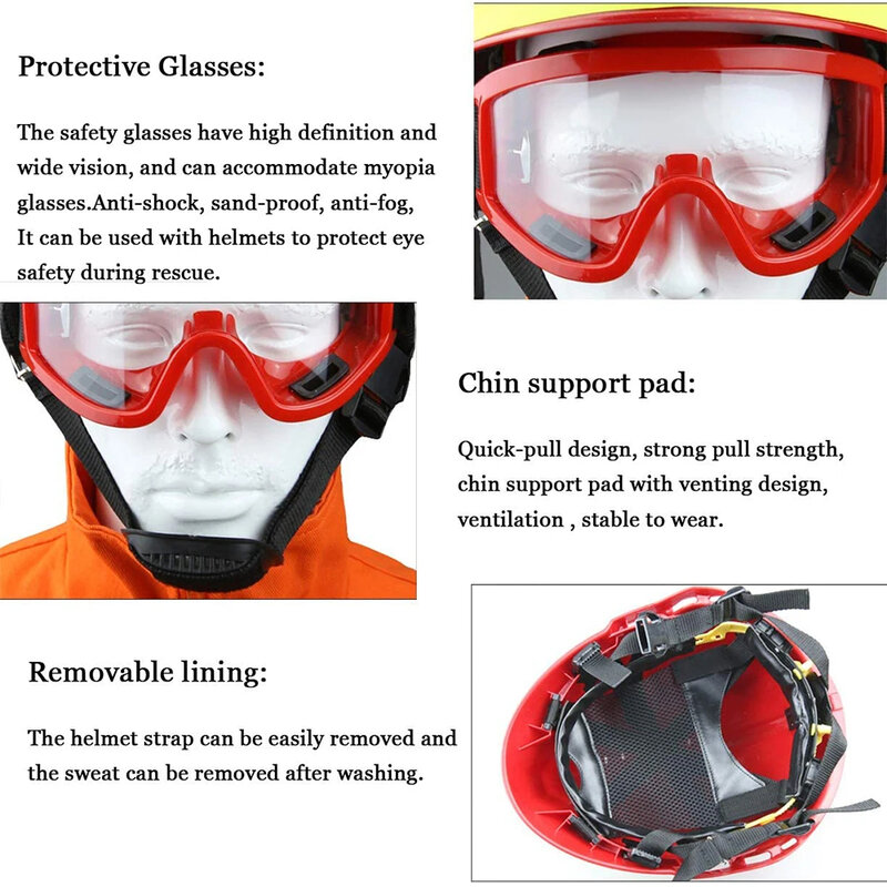 화재 응급 구조 ABS 안전 헬멧, F2 안전 구조 헬멧, 소방관 보호 헬멧