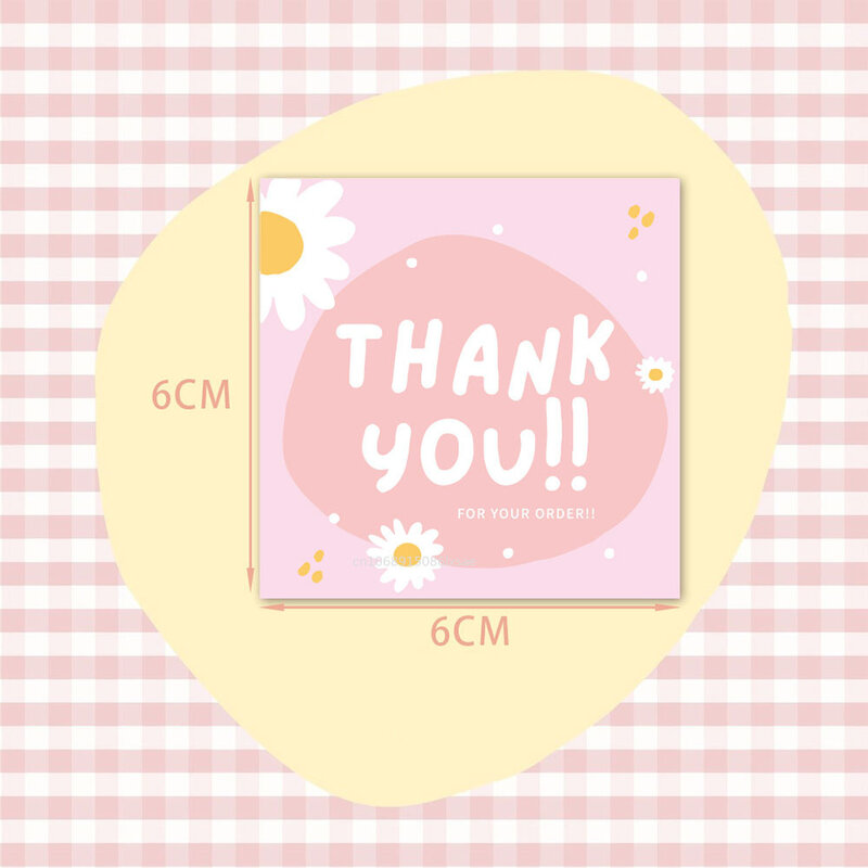 50pcs/Pack Mini Flower Thank You Cards for Gift Box Package Holiday Cards Bakery Flower Shop Small Businesses Decor Cards