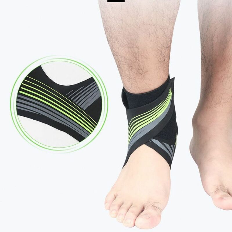 Breathable Elastic Ankle Brace Sprain Prevention Lightweight Compression Ankle Wrap Adjustable Foot Protection Bandage
