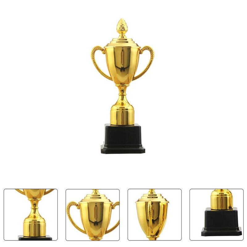 Plastica ricompensa trofeo plastica bambini premio tazza scuola ricompensa fornitura Mini trofeo casa bambini oro giocattoli d'oro per bambini