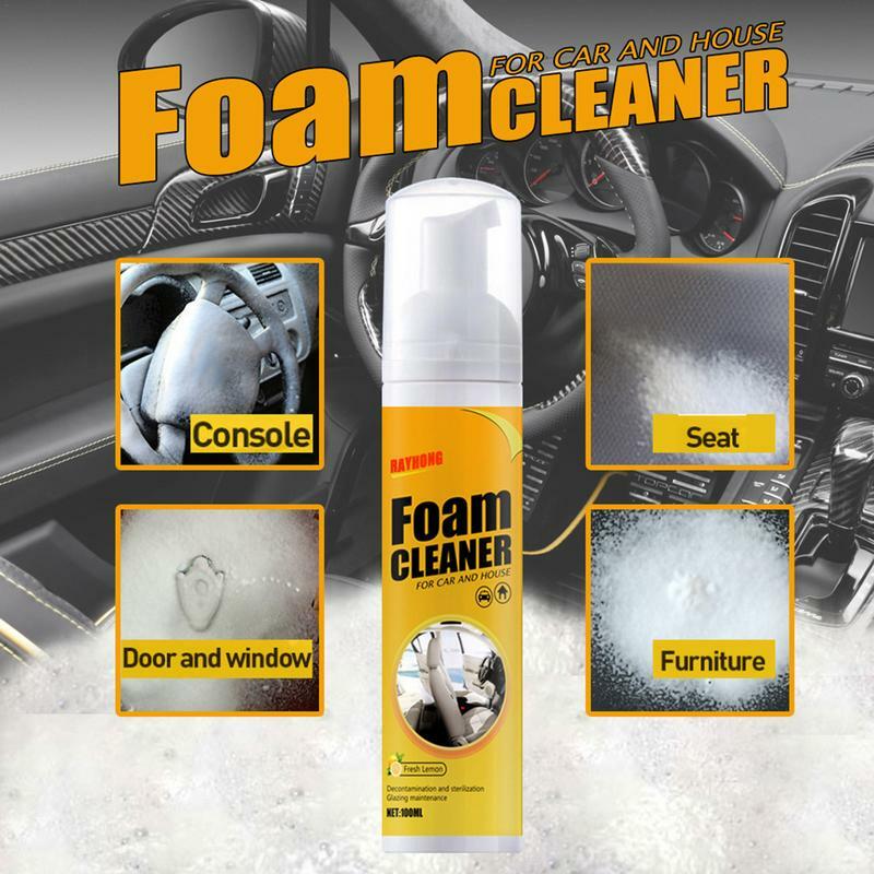 30/100ML detergente multiuso in schiuma detergente per la pulizia della pelle Automoive Car Interior Home Wash manutenzione superfici Spray detergente in schiuma