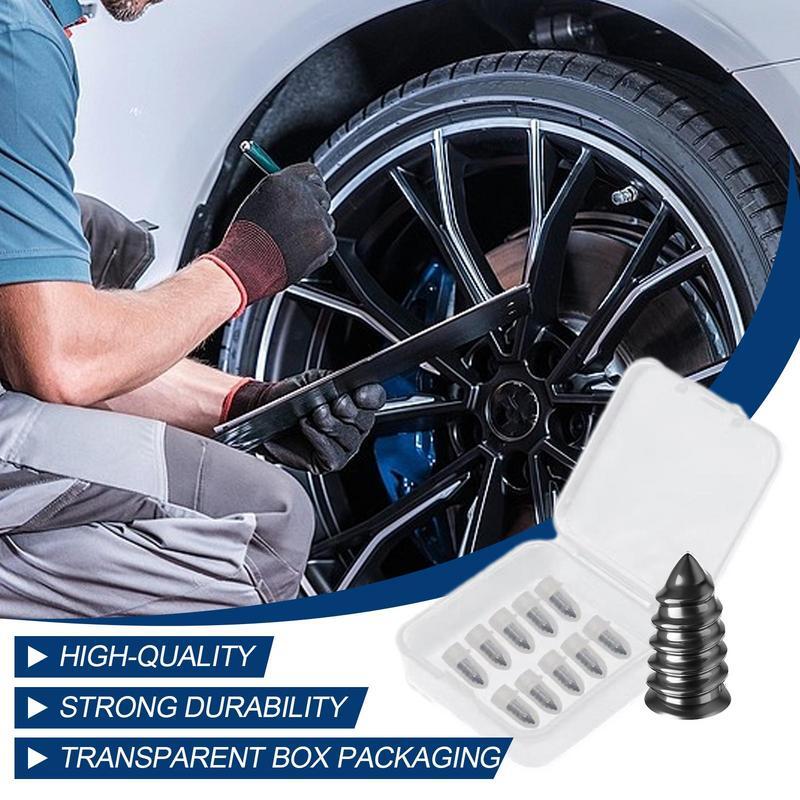Kit de reparación de neumáticos de goma, herramienta de reparación de pinchazos de neumáticos Atv de sellado, uñas de goma para coche, multifuncional