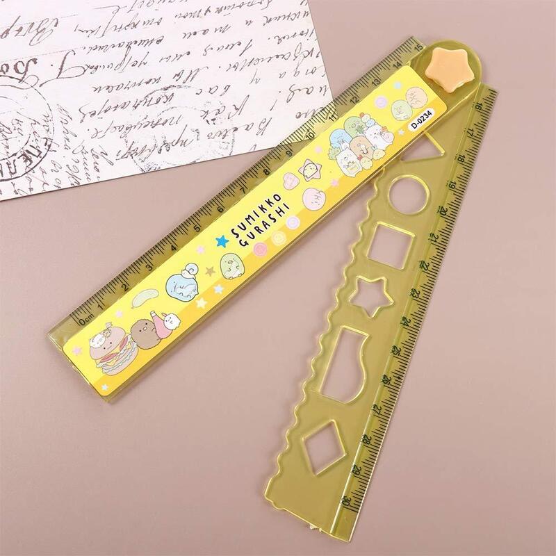 Multifunction Kids Gift Animal 30CM DIY Students Drawing Rulers Straightedge Folding Ruler Drawing Tools