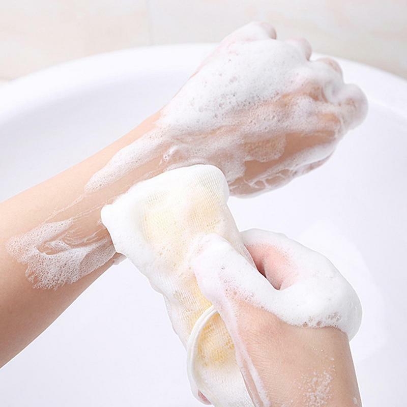 Double-Layer Mesh Soap Saver, Drawstring Bag, esfoliante Net, lavagem facial, leite, cuidados com a pele