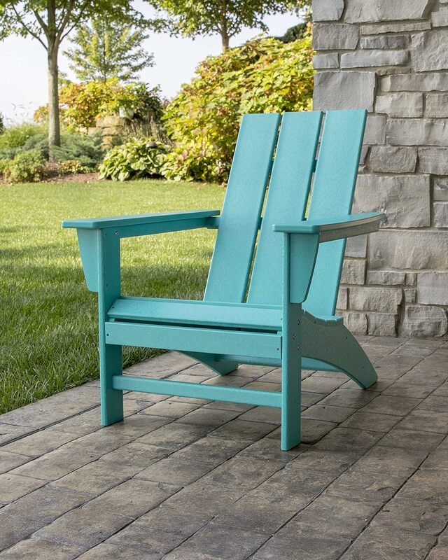 POLYWOOD AD420AR Modern Adirondack Chair, Aruba