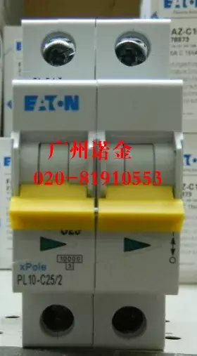 EATON-PL10-C25/2 (25A 2P), 100%, nuevo y original