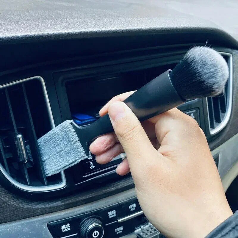 Car Cleaning Tools Air Conditioning Air Outlet Cleaning Dust Removal Soft Brush Multifunctional Auto Interior Cleaning Tool 1Pc