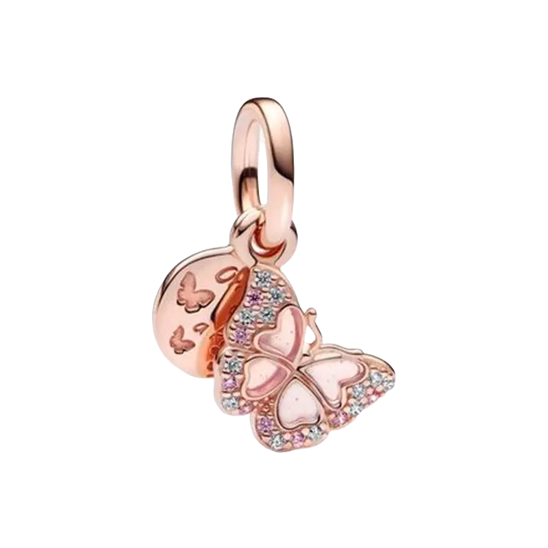 Petit pendentif perle pour femme, argent regardé 925, or rose, bracelet perlé fait main bricolage, cadeau de bijoux de luxe, original, vente chaude