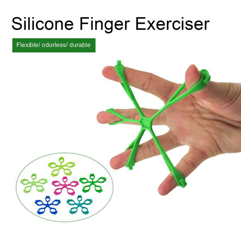 Silicone Finger Exerciser Fitness Hand Grip Forearm Strength Muscle Trainer Gym Finger Gripper Rehabilitation Recovery Tool