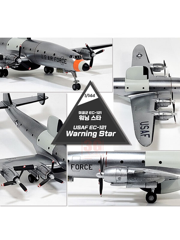 Academy assembled airplane model kit 12637 USAF EC-121 early warning aircraft 1/144