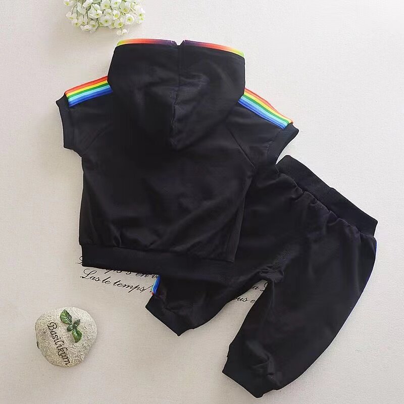 Conjunto de ropa de verano para bebé y niña, chándal informal con capucha, camisa y pantalones cortos, 2 unidades