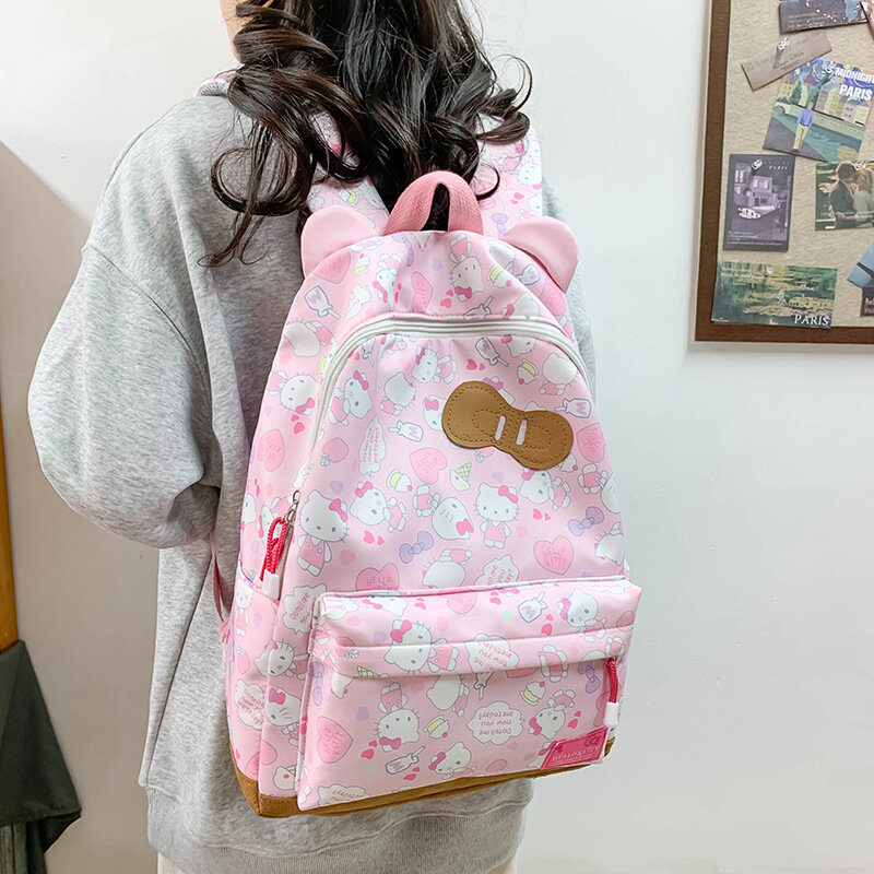 Sanrio Ins Style New Hellokitty Student Schoolbag Cute Hello Kitty Backpack Large Capacity Backpack