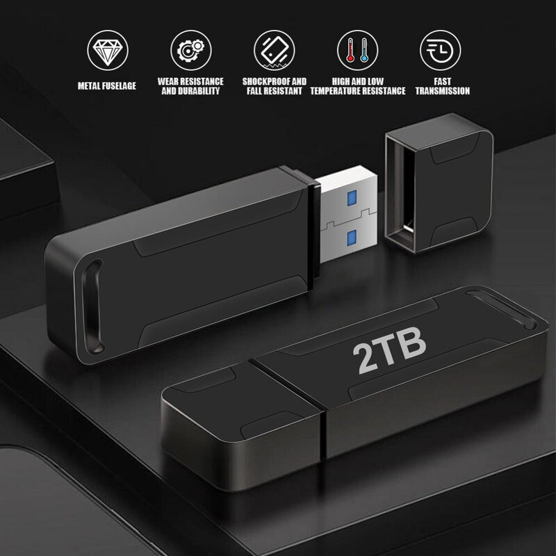 Clé USB haute vitesse, clé USB 3.1, mémoire 1 To, clé USB 100% G, capacité réelle 512, 2 To, cadeaux de livraison gratuits