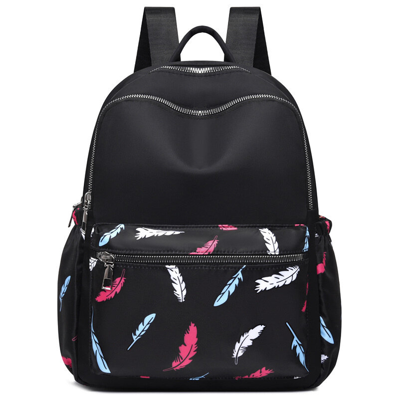 Рюкзак женский с цветами, креативная модная удобная школьная сумка для колледжа, вместительный ранец с несколькими отделениями