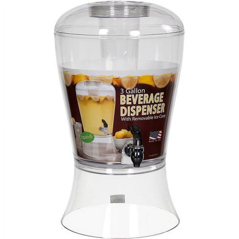 Desain kreatif produk 3 galon Dispenser minuman akrilik bening dengan inti es