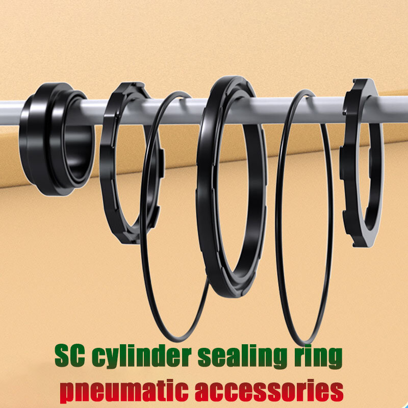 SC cincin segel silinder, cincin Piston tipe C Diameter silinder 32 40 50 63 80 100 125 160mm, cincin perbaikan bagian pneumatik