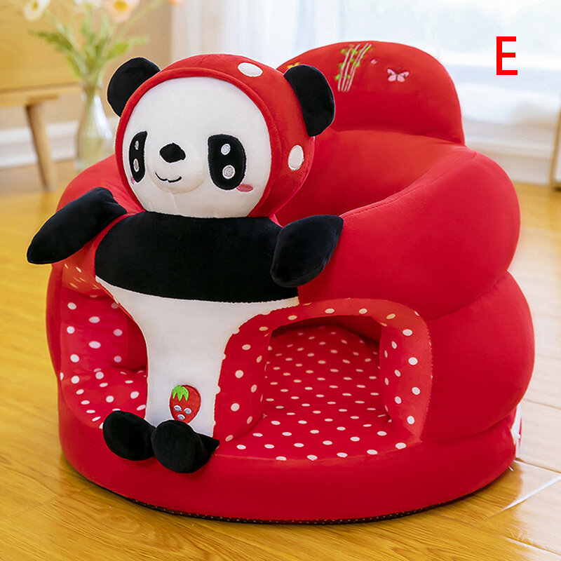 1Pc Baby Sofa Support Seat Cover Toddler Cartoon Plush Chair Cover Learning To Sit Comfortable Washable without Filler Cradle