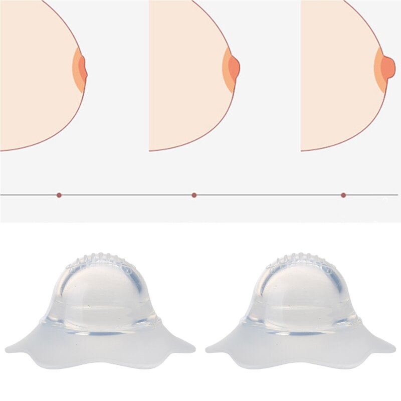 ナノシルバーシリコン乳首コレクター花びら型抽出器吸引デ用2個