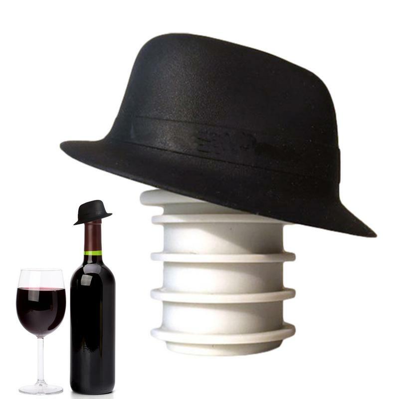 หมวกคาวบอยจุกไวน์น่ารักฝาปิดขวดไวน์ฝาเทสุดสร้างสรรค์อุปกรณ์ครัวสำหรับค็อกเทลแชมเปญวิสกี้หมีวิสกี้