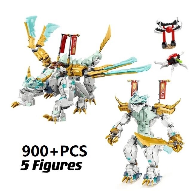 Bloques de construcción de la criatura del Dragón de hielo de Zane, Compatible con 973, 71786, 11158, juguetes educativos para niños, regalos de cumpleaños