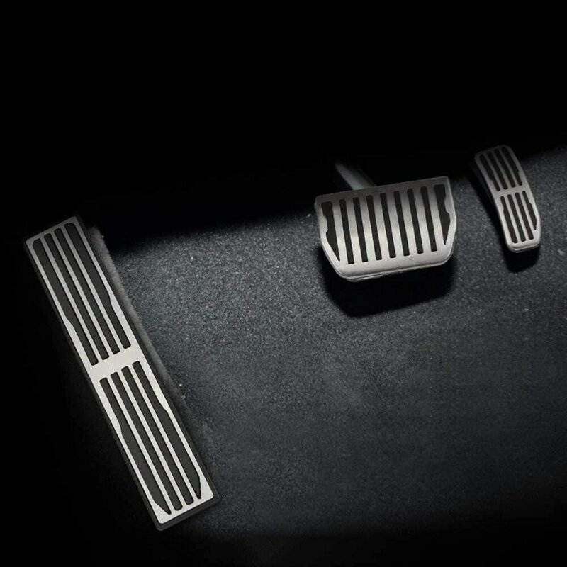 3Pcs Car Foot Rest Gas Brake Pads Pedal Covers Steel for Jaguar X760 XE X260 XF X761