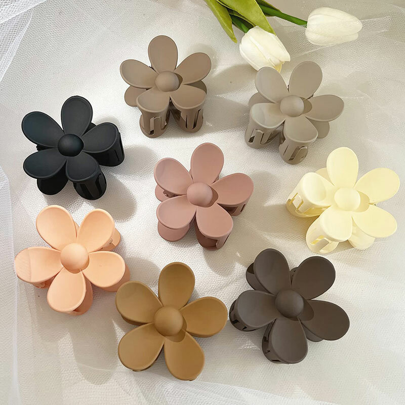 Large Flower Claw Clips For Women Thick Hair Girls Dasiy Strong Hold Matte Hair Clamps Headwear Barrette Hair Accessories