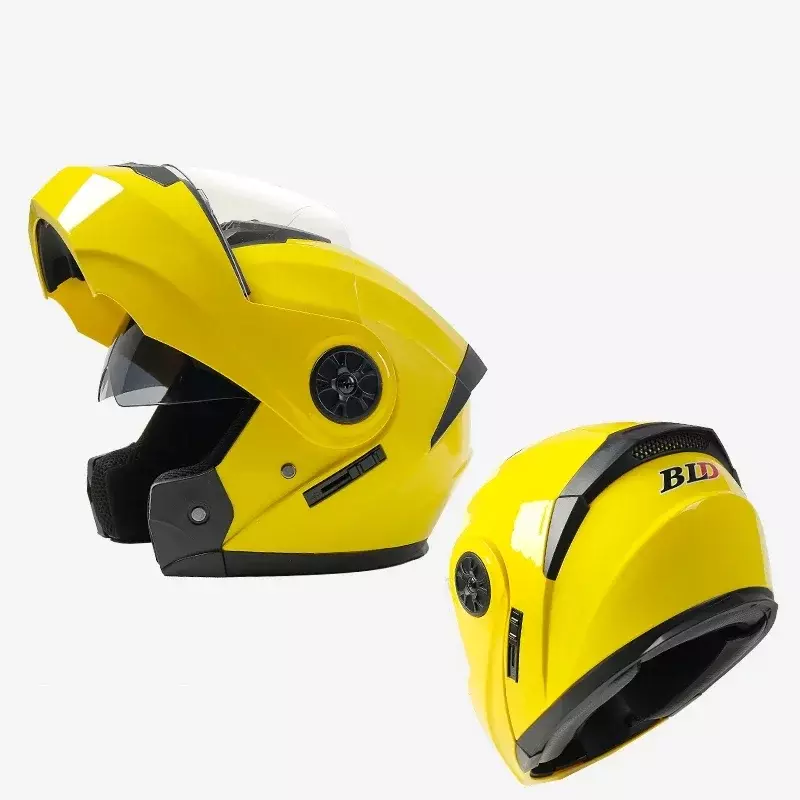 남녀공용 더블 렌즈 플립업 헬멧, DOT 승인, ABS 풀 페이스 모토크로스 오토바이 레이싱 헬멧, 고품질, 2022 신제품
